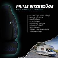 Pilot Wohnmobil Sitzbezüge für Bavaria Camp CUV 540 Family XL (Schwarz-Blau) WOHN406