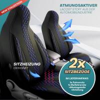 Pilot Wohnmobil Sitzbezüge für Mobilvetta Minivan (Schwarz-Blau) WOHN406
