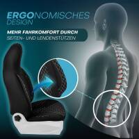 Pilot Wohnmobil Sitzbezüge für Ahorn ACT 660 (Schwarz-Weiß) WOHN408