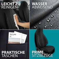 Pilot Wohnmobil Sitzbezüge für Bürstner B-Van TS (Schwarz-Weiß) WOHN408