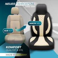 Pilot Wohnmobil Sitzbezüge für Hymer Grand Canyon T 490 (Beige-Schwarz) WOHN410