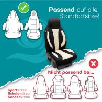 Pilot Wohnmobil Sitzbezüge für Fleetwood Enterprises E-Traveler Class E (Beige-Schwarz) WOHN410