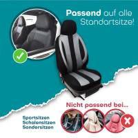 Pilot Sitzbezüge für Chevrolet HHR ab 2006-2011 (Schwarz-Grau) ZENO501