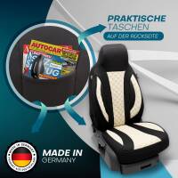 Pilot Wohnmobil Sitzbezüge für VW T6 California (Beige-Schwarz) WOHN410