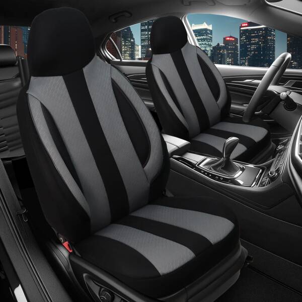 Pilot Sitzbezüge für Land Rover Range Rover 4 ab 2012 (Schwarz-Grau) ZENO501 | Mit ABE