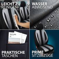 Pilot Sitzbezüge für Renault Clio 4 ab 2012-2019 (Schwarz-Grau) ZENO501 | Mit ABE