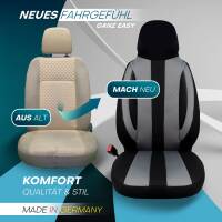 Pilot Sitzbezüge für Renault Clio 4 ab 2012-2019 (Schwarz-Grau) ZENO501 | Mit ABE