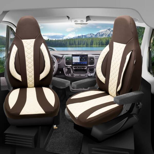 Pilot Wohnmobil Sitzbezüge für SEA Sloop 6 (Braun-Beige) WOHN411