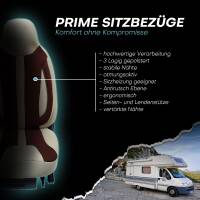 Pilot Wohnmobil Sitzbezüge für IH Motorhomes Class A (Beige-Braun) WOHN413