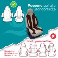 Pilot Wohnmobil Sitzbezüge für Moncayo Halcon 700 G (Beige-Braun) WOHN413