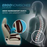 Pilot Wohnmobil Sitzbezüge für  Niesmann Bischoff Flair 920 L (Beige-Braun) WOHN413