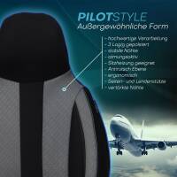 Pilot Sitzbezüge für Infiniti Q50 ab 2013 (Schwarz-Grau) ZENO501 | Mit ABE