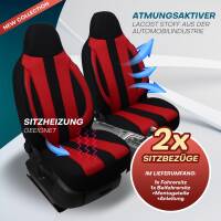 Pilot Sitzbezüge für Mercedes EQB X243 ab 2021 (Schwarz-Rot) ZENO502 | Mit ABE