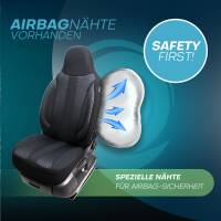 Pilot Sitzbezüge für Fiat 500X ab 2014 (Schwarz) ZENO504 | Mit ABE