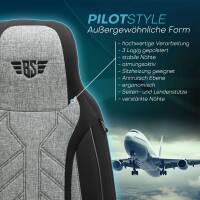 Pilot Sitzbezüge für Mercedes GLS X166 ab 2012-2018 (Schwarz-Hellgrau) HERM201