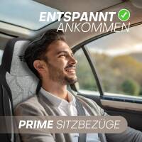 Pilot Sitzbezüge für Mercedes 190 ab 1982-11493 (Schwarz-Hellgrau) HERM201