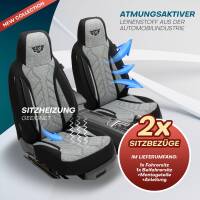 Pilot Sitzbezüge für Chevrolet Aveo T250 ab 2006-2011 (Schwarz-Hellgrau) HERM201