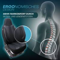 Pilot Sitzbezüge für BMW X5 E70 ab 2006-2013 (Schwarz) ZENO504 | Mit ABE