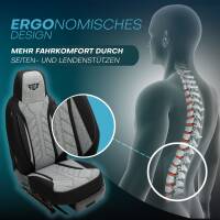 Pilot Wohnmobil Sitzbezüge für Bürstner Passat 600 SL (Schwarz-Hellgrau) HERM201