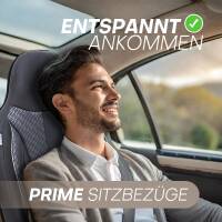 Pilot Sitzbezüge für Nissan Micra K14 ab 2016 (Schwarz) ZENO504 | Mit ABE