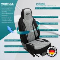 Pilot Wohnmobil Sitzbezüge für McLouis Glen 5700 (Schwarz-Hellgrau) HERM201