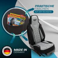 Pilot Wohnmobil Sitzbezüge für Extremmobil X-Line 4X4 (Schwarz-Hellgrau) HERM201
