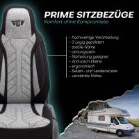 Pilot Wohnmobil Sitzbezüge für Northstar Campers i Wind Bandit 1200 (Schwarz-Hellgrau) HERM201