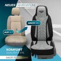 Pilot Wohnmobil Sitzbezüge für Bürstner B-Van TS (Schwarz-Hellgrau) HERM201