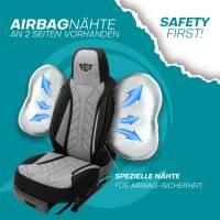 Pilot Wohnmobil Sitzbezüge für Bürstner B-Van TS (Schwarz-Hellgrau) HERM201
