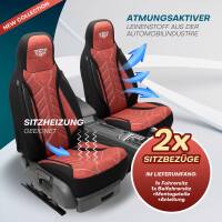 Pilot Sitzbezüge für Kia Sorento 3 UM ab 2015-2020 (Schwarz-Rot) HERM202 | Mit ABE