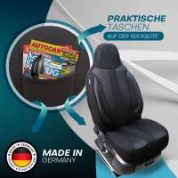 Pilot Sitzbezüge für BMW 3er F30 & F31 ab 2011-2019 (Schwarz) ZENO504 | Mit ABE