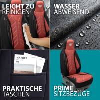 Pilot Sitzbezüge für Toyota Proace Verso Kasten 2 ab 2016 (Schwarz-Rot) HERM202 | Mit ABE
