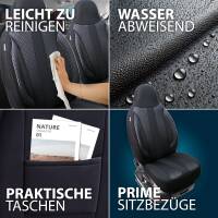 Pilot Sitzbezüge für Toyota Corolla E170 ab 2013-2018 (Schwarz) ZENO504 | Mit ABE
