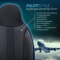 Pilot Sitzbezüge für Citroen C3 2 ab 2009-2017 (Schwarz) ZENO504