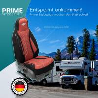 Pilot Wohnmobil Sitzbezüge für Carado Etrusco T 408 (Schwarz-Rot) HERM202