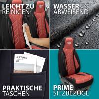 Pilot Wohnmobil Sitzbezüge für Cristall Cristal Compact 620 (Schwarz-Rot) HERM202