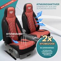 Pilot Wohnmobil Sitzbezüge für Glendale RV E-Motion Class D (Schwarz-Rot) HERM202