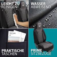 Pilot Sitzbezüge für Infiniti QX70 ab 2009-2018 (Schwarz-Anthrazit) HERM204 | Mit ABE