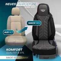 Pilot Sitzbezüge für Nissan Pulsar ab 2014-2018 (Schwarz-Anthrazit) HERM204 | Mit ABE