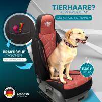 Pilot Wohnmobil Sitzbezüge für Parco Alkoven 630 (Schwarz-Rot) HERM202