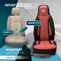 Pilot Wohnmobil Sitzbezüge für Parco Alkoven 630 (Schwarz-Rot) HERM202