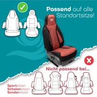 Pilot Wohnmobil Sitzbezüge für Travel Supreme  3500i (Schwarz-Rot) HERM202