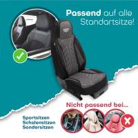 Pilot Sitzbezüge für Lexus NX 1 ab 2014-2021 (Schwarz-Anthrazit) HERM204 | Mit ABE