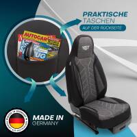 Pilot Sitzbezüge für Nissan X-Trail T32 ab 2014 (Schwarz-Anthrazit) HERM204 | Mit ABE