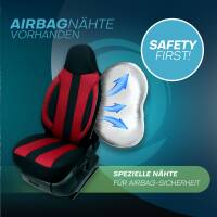 Pilot Sitzbezüge für Toyota RAV4 3. ab 2006-2013 (Rot-Schwarz) ZENO505