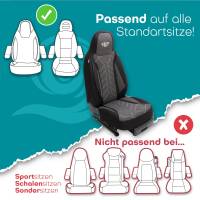 Pilot Wohnmobil Sitzbezüge für Hymer ML-T 660 (Schwarz-Anthrazit) HERM204
