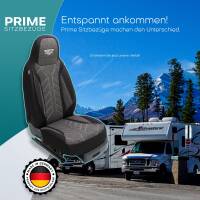 Pilot Wohnmobil Sitzbezüge für Bürstner Passat 600 SL (Schwarz-Anthrazit) HERM204