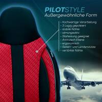Pilot Sitzbezüge für Renault Twingo 3 ab 2014 (Rot-Schwarz) ZENO505 | Mit ABE