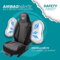Pilot Wohnmobil Sitzbezüge für Blue Sky SkyView C 600 (Schwarz-Anthrazit) HERM204
