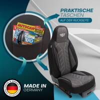 Pilot Wohnmobil Sitzbezüge für Pilote Galaxy 630 (Schwarz-Anthrazit) HERM204